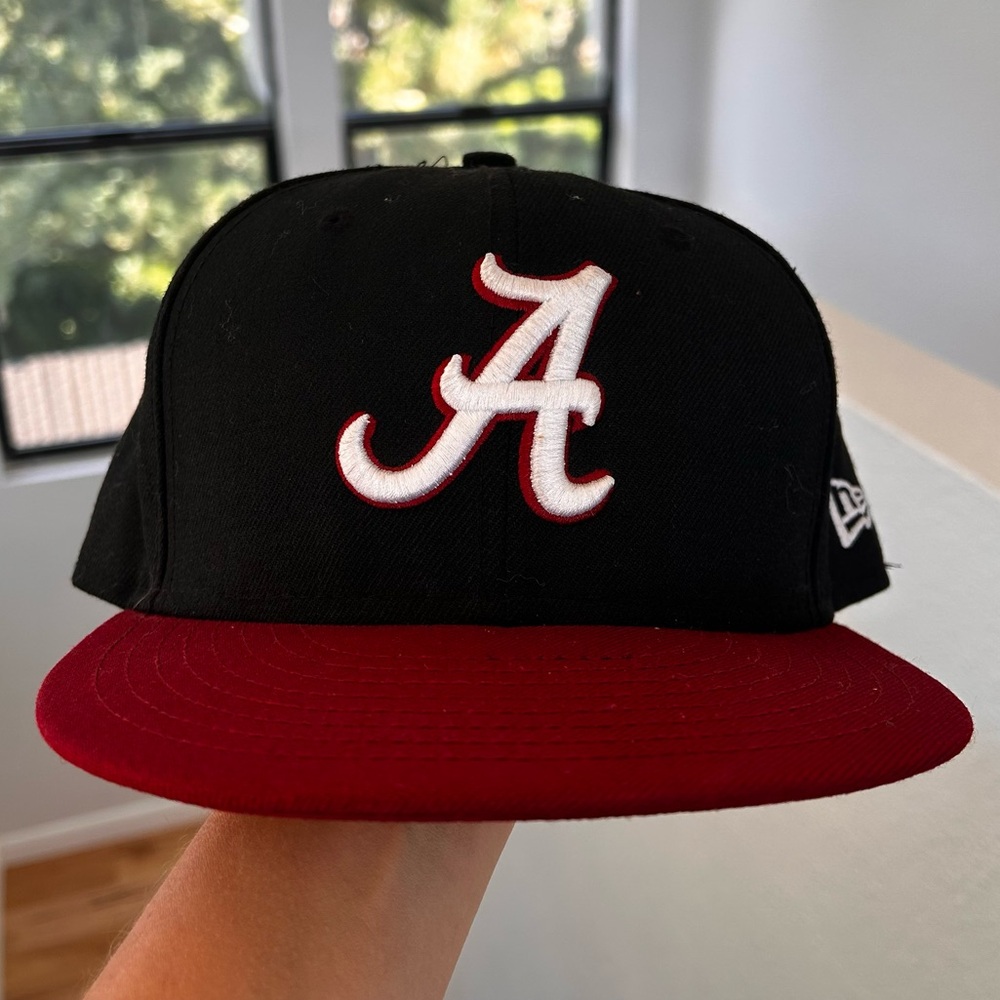 Men's New Era Black/Crimson Alabama Crimson Tide Basic 59FIFTY Fitted Hat